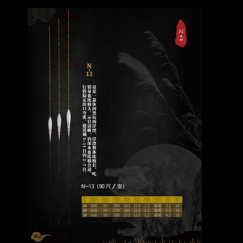 梦者钓具纳米浮漂N13鲤鱼漂混养漂黑坑竞技漂醒目高灵敏度防爆顶