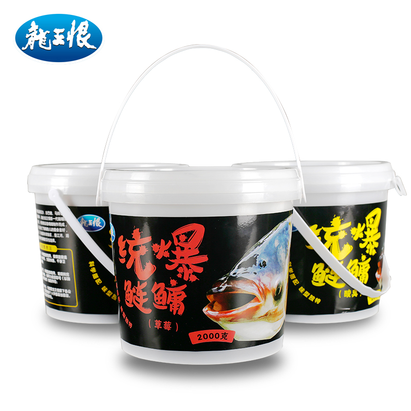 龙王恨抛竿鲢鳙饵料 大头胖头花白鲢野钓爆炸钩浮钓草莓酸臭鱼饵