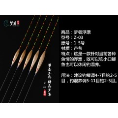 梦者手工芦苇浮漂Z系列鲫鲤鱼漂高灵敏梦者钓具黑坑混养醒目鱼漂