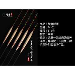 梦者手工芦苇浮漂M系列鲫鲤鱼漂高灵敏梦者钓具黑坑混养醒目浮标
