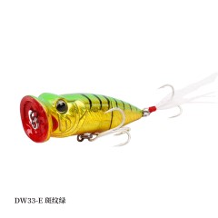 钓之屋 DW33带羽毛 70mm 11g 水面系两节波爬 路亚饵假饵翘嘴鱼饵