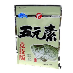 武汉天元饵料 竞技五元素300g 诱鱼添加剂钓鱼小药综合饵鲫鱼饵
