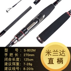 NS米兰达路亚竿 超硬枪柄路亚杆远投竿直柄竿抛竿海竿海杆钓鱼竿