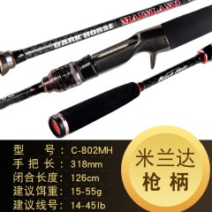 NS米兰达路亚竿 超硬枪柄路亚杆远投竿直柄竿抛竿海竿海杆钓鱼竿