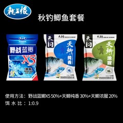 龙王恨鲫鱼教练特配套餐 秋冬季鲫鱼鱼饵套装 大蓝鲫野钓黑坑饵料